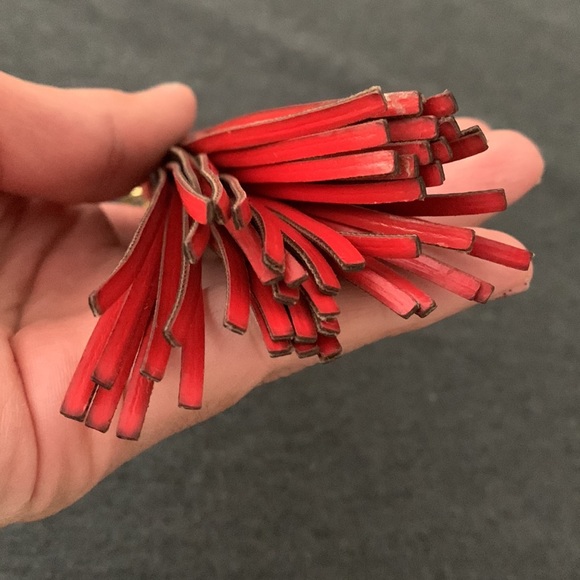 LOUIS VUITTON Monogram Tassel Bag Charm in Red - Picture 5 of 7